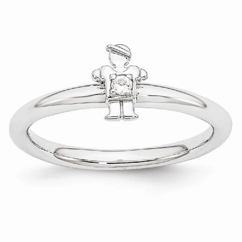 Affordable Glamour – Premium Jewelry For Less Rhodium Plated Sterling Silver Stackable White Topaz 7mm Boy Ring Affordable Glamour – Premium Jewelry For Less Rhodium Plated Sterling Silver Stackable White Topaz 7mm Boy Ring