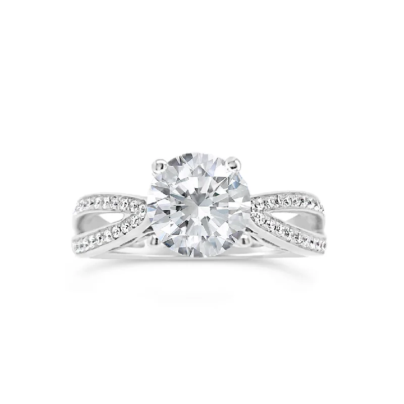 Personalized Jewelry Sale – Unique Pieces At Great Prices Round Diamond Engagement Ring with Open Shank & Diamond Basket Personalized Jewelry Sale – Unique Pieces At Great Prices Round Diamond Engagement Ring with Open Shank & Diamond Basket