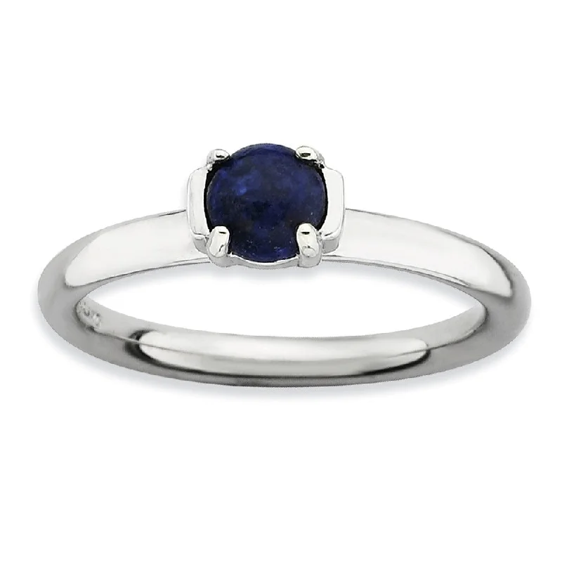 Limited-Time Jewelry Sale – Don't Miss These Deals Silver Stackable Blue Lapis Ring
