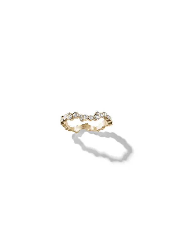 Premium Jewelry At Special Low Prices For A Limited Time Elysia Dew 14K Gold Ring w. Diamonds