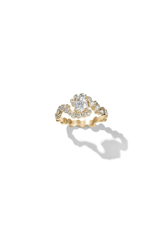 Exclusive Jewelry Bundles At Discounted Rates Elysia Radiance 14K Gold Ring w. Diamonds