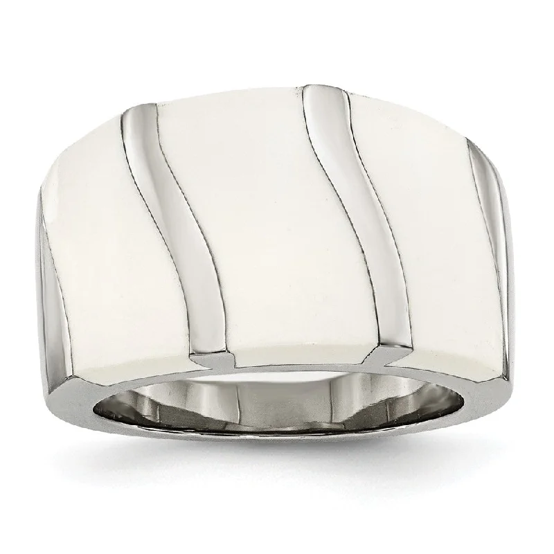 Stunning Jewelry At A Fraction Of The Price Stainless Steel White Enamel Ring