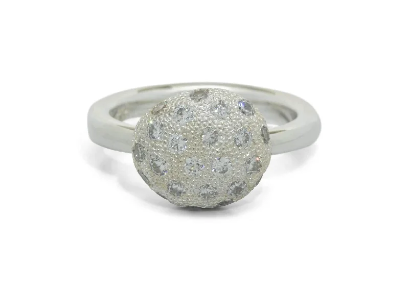 Dazzle In Elegance With Our Biggest Jewelry Sale Diamond Button Ring, White Gold & Platinum
