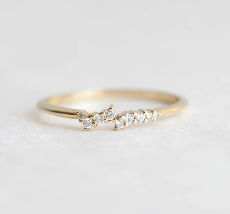 Flash Deals On Fine Jewelry – Shop Before It's Gone Tiny Diamond Cluster Ring, Delicate Diamond Ring