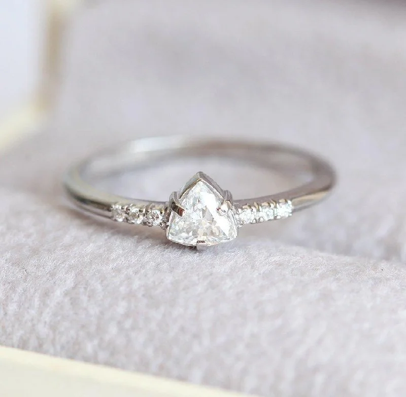 Affordable Luxury Jewelry For Every Occasion Trillion Diamond Ring, Solitaire Engagement Ring