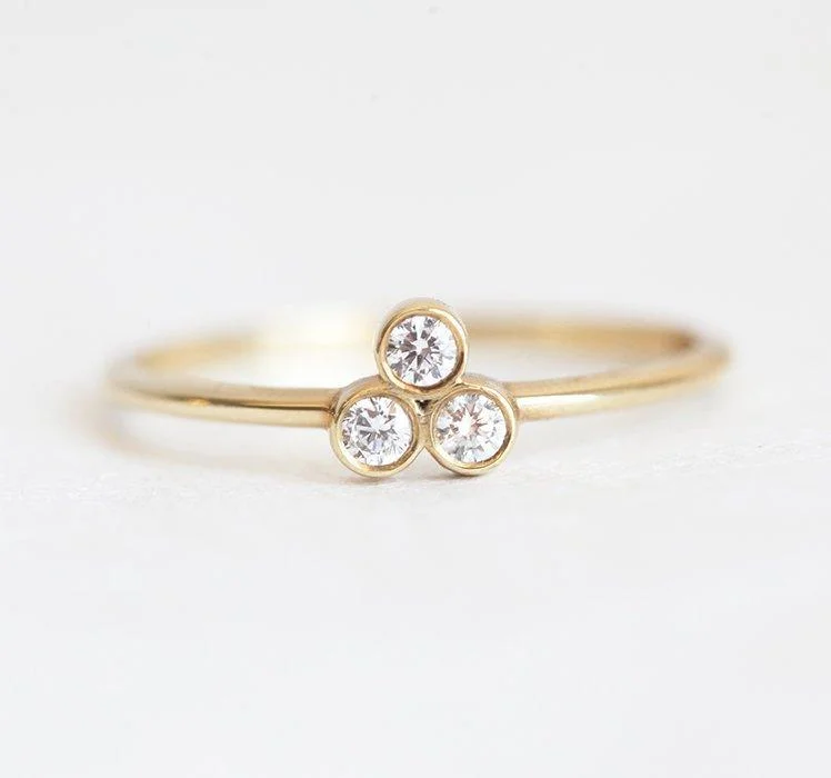 Unbeatable Offers On Luxury And Everyday Jewelry Trio Diamond Ring, Simple Gold Diamond Ring