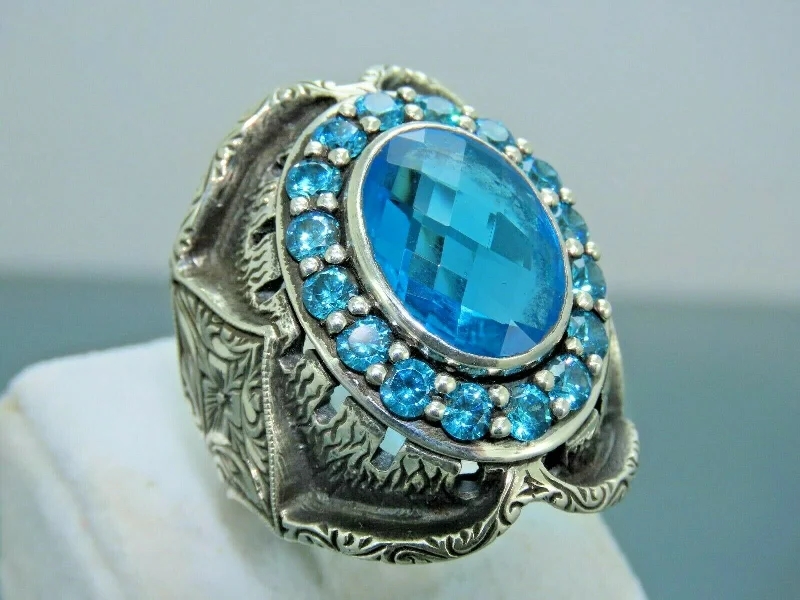 Best-Selling Jewelry Styles Now At Exclusive Discounts Turkish Handmade Jewelry 925 Sterling Silver Aquamarine Stone Mens Rings