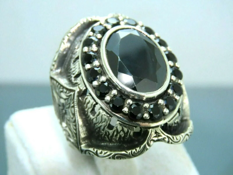 The Jewelry Sale You've Been Waiting For Is Here Turkish Handmade Jewelry 925 Sterling Silver Onyx Stone Mens Rings