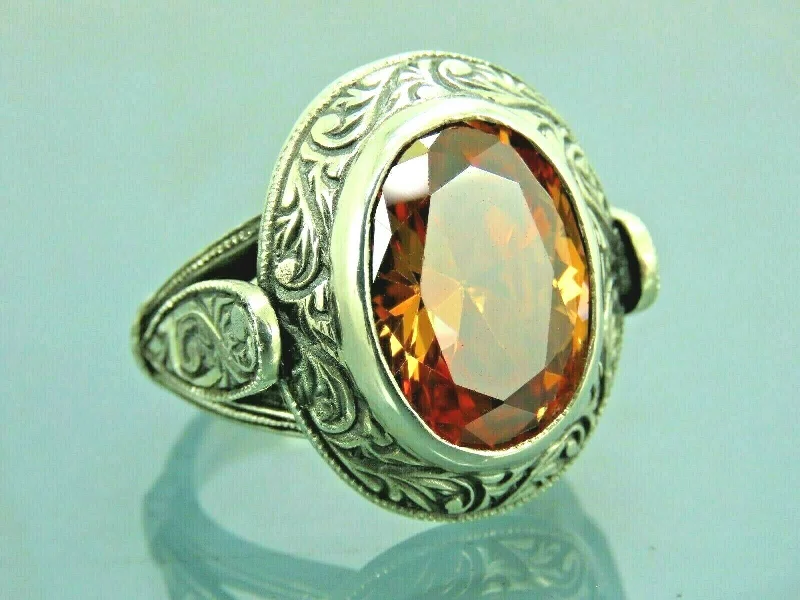 Turkish Handmade Jewelry 925 Sterling Silver Quartz Stone Mens Rings