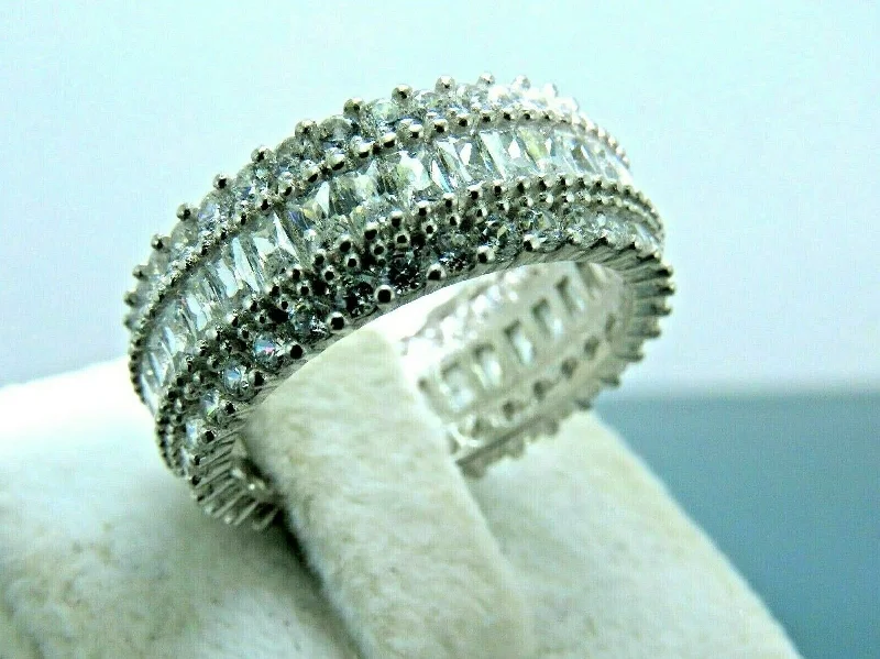 Turkish Handmade Jewelry 925 Sterling Silver Zircon Stone Mens Rings