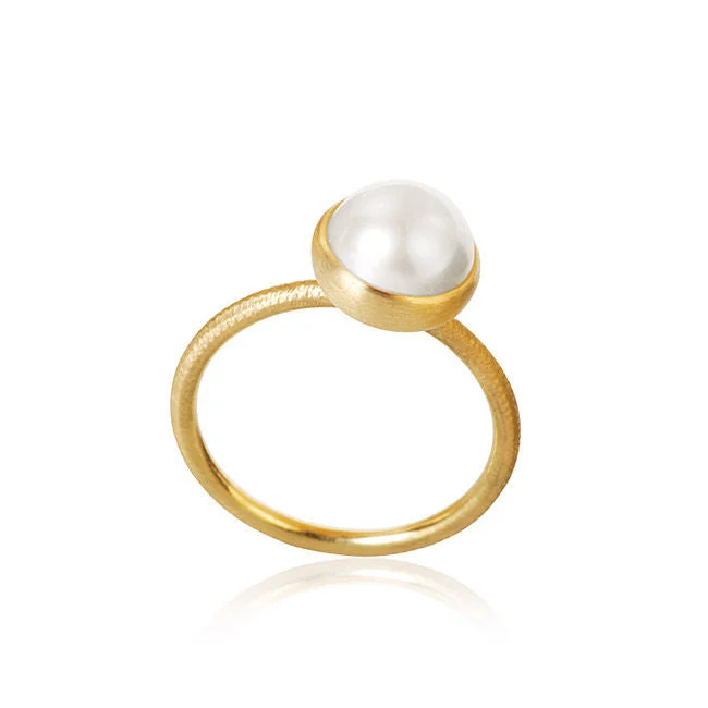 Holiday Jewelry Sale – Perfect Gifts At Great Prices Small Pacific 18K Gold Ring w. White Pearl Holiday Jewelry Sale – Perfect Gifts At Great Prices Small Pacific 18K Gold Ring w. White Pearl