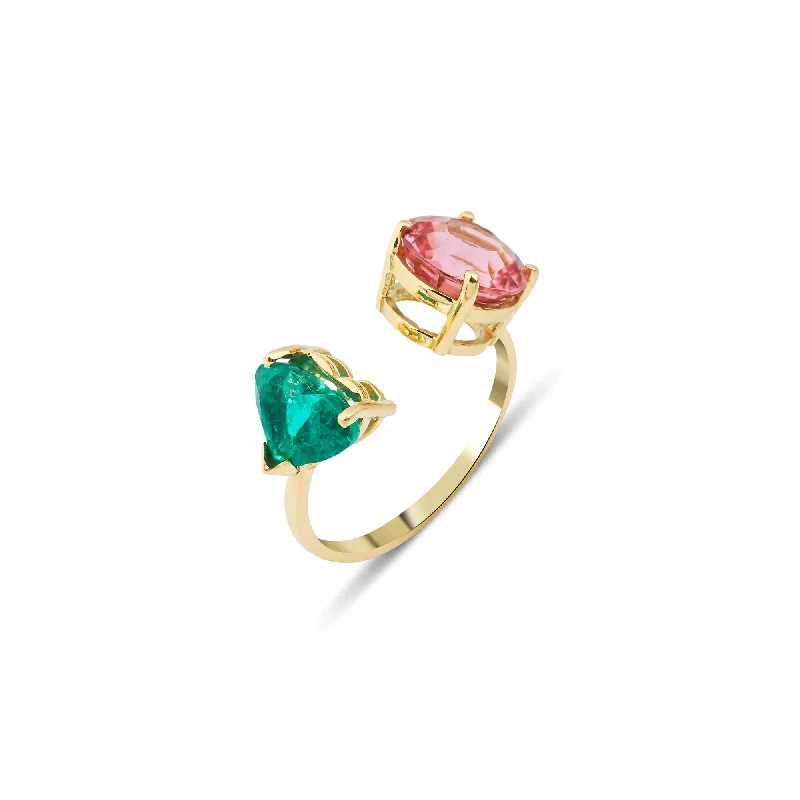 Get The Best Deals On Timeless Jewelry Pieces Artisia Duo 18K Gold Ring w. Emerald & Tourmaline Get The Best Deals On Timeless Jewelry Pieces Artisia Duo 18K Gold Ring w. Emerald & Tourmaline