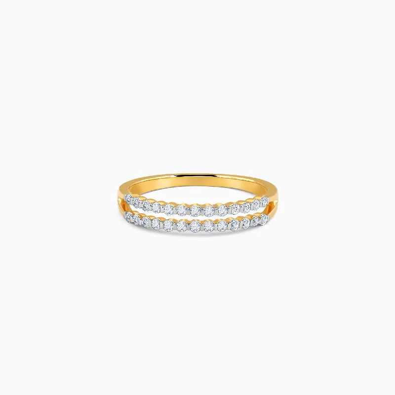 Gold Double Delight Diamond Ring