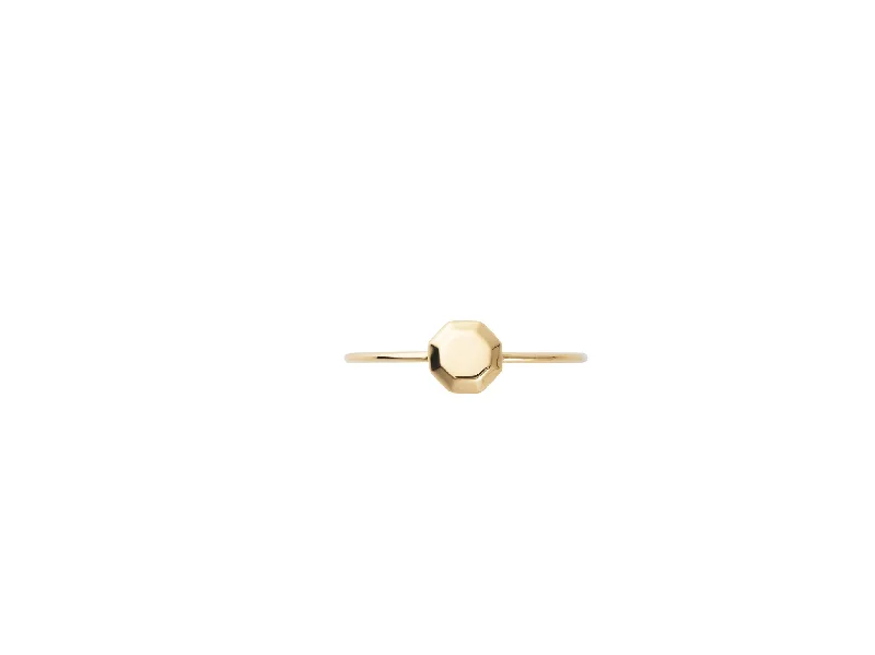 Fashion-Forward Geometric Jewelry For Contemporary Style Mortal Bone 18K Gold Ring