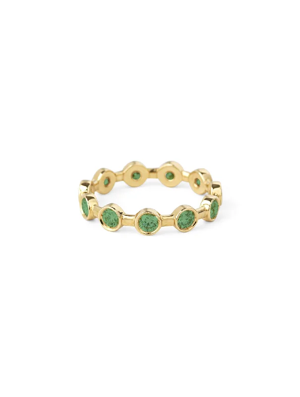 On The Rocks 18K Gold Ring w. Emeralds