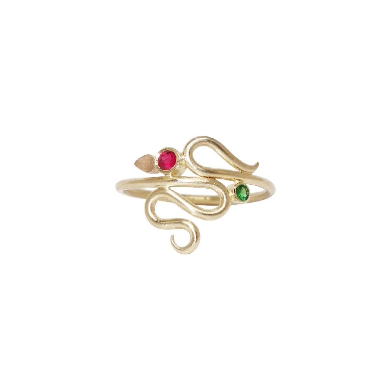 Shine In Style – Shop Jewelry Discounts Today 14K Gold Ring w. Ruby & Tsavorite