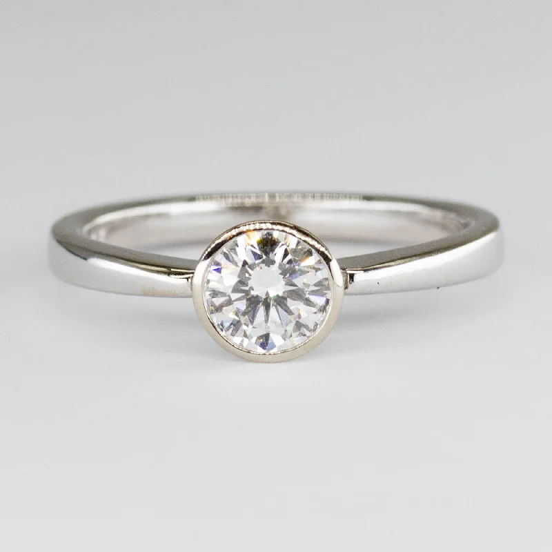 Fine Jewelry, Limited-Time Offers Available '100 Ways' 14k White Gold Bezel Set Solitaire Ring | 0.57ct | SZ 7