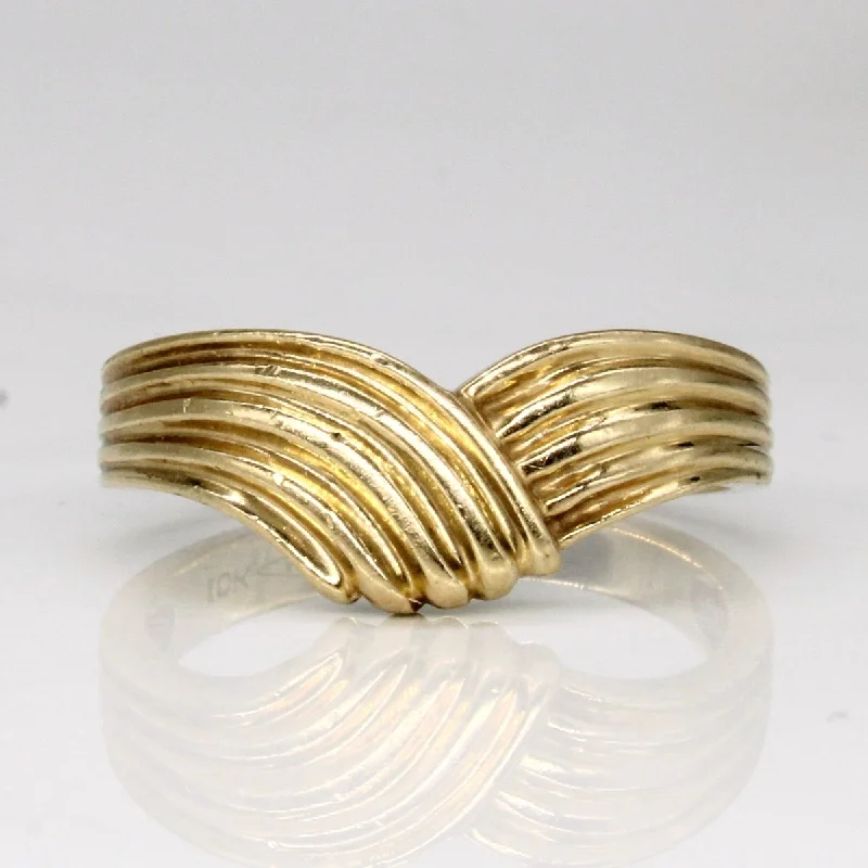 Don't Miss Our Biggest Jewelry Sale Of The Season 10k Yellow Gold Chevron Ring | SZ 6.25 |