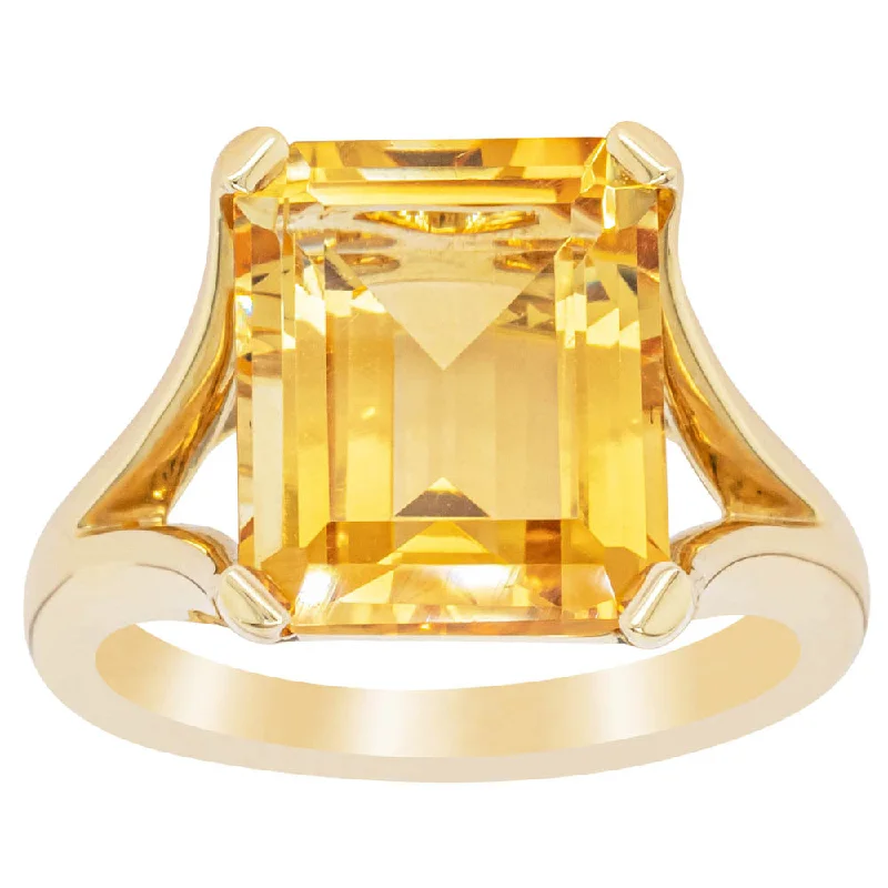 Final Call For Exquisite Jewelry At Reduced Rates 14ct Yellow Gold Citrine Verona Ring