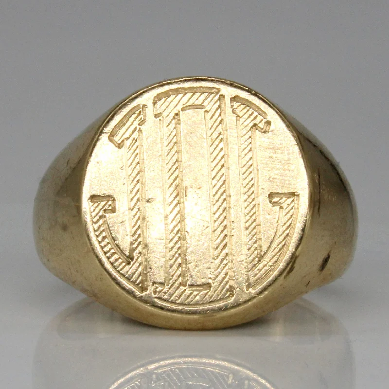 Gorgeous Jewelry, Limited-Time Savings 14k Yellow Gold 'JOG' Initial Ring | SZ 8.25 |