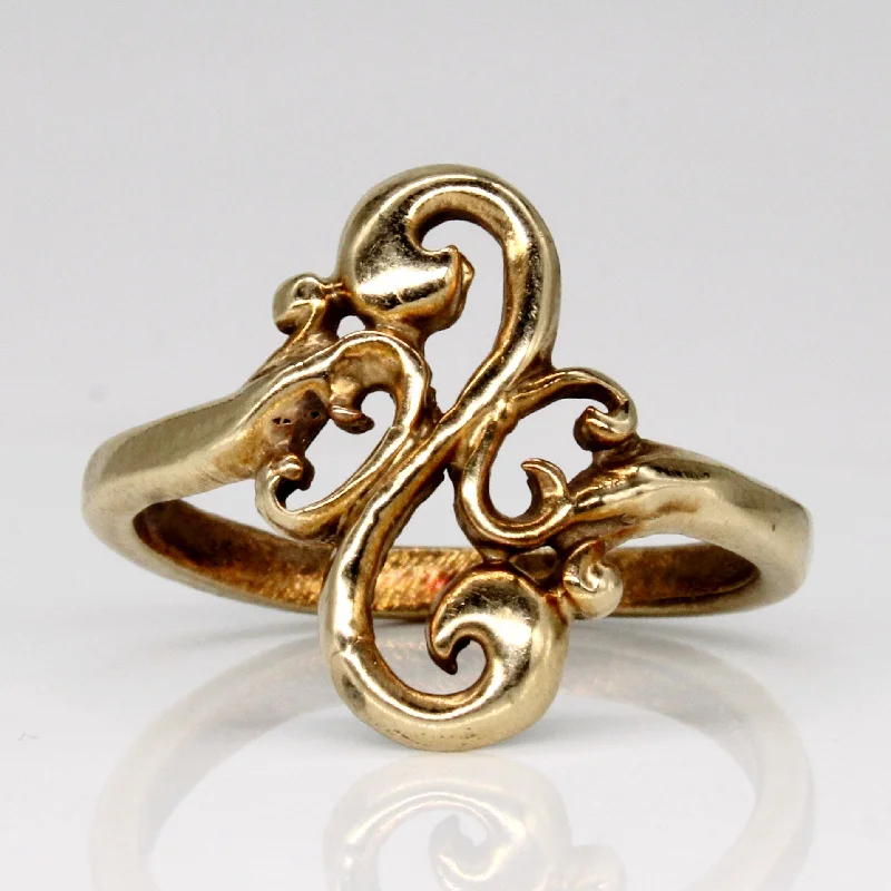 Luxury Meets Affordability – Jewelry Sale Now Live 14k Yellow Gold Ornate Ring | SZ 8 |