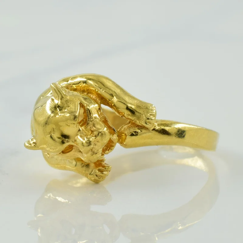 Exclusive Gemstone Jewelry At Special Prices 14k Yellow Gold Panther Ring | SZ 7 |