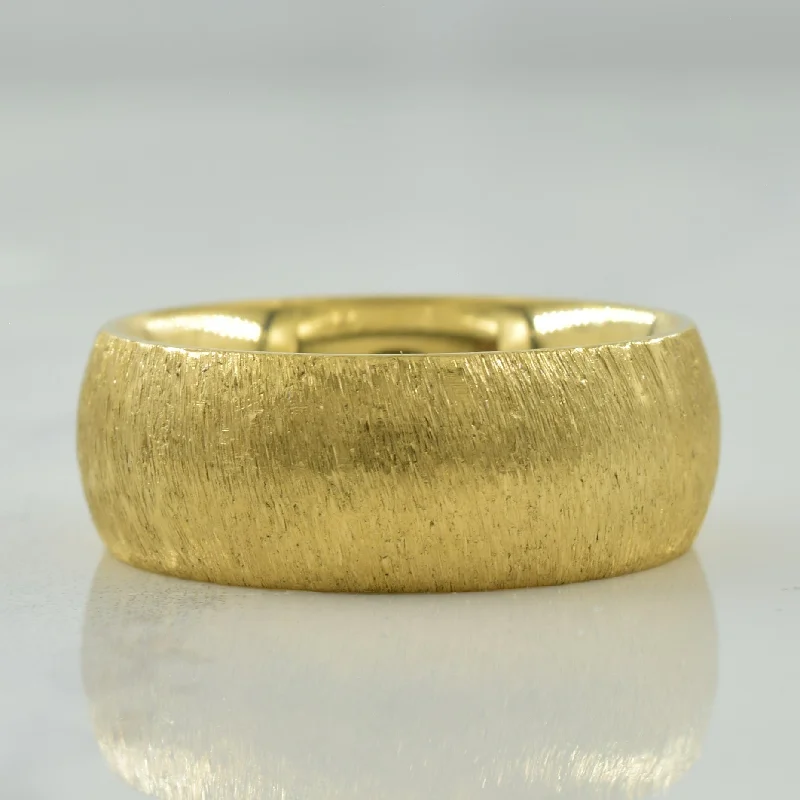 Customized Silver Jewelry For Unique Style 14k Yellow Gold Textured Ring | SZ 7.5 |