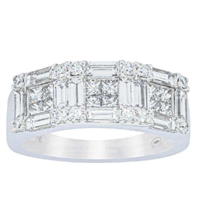 Luxury Jewelry Sale – Sparkle For Less 18ct White Gold Diamond Quattro Ring