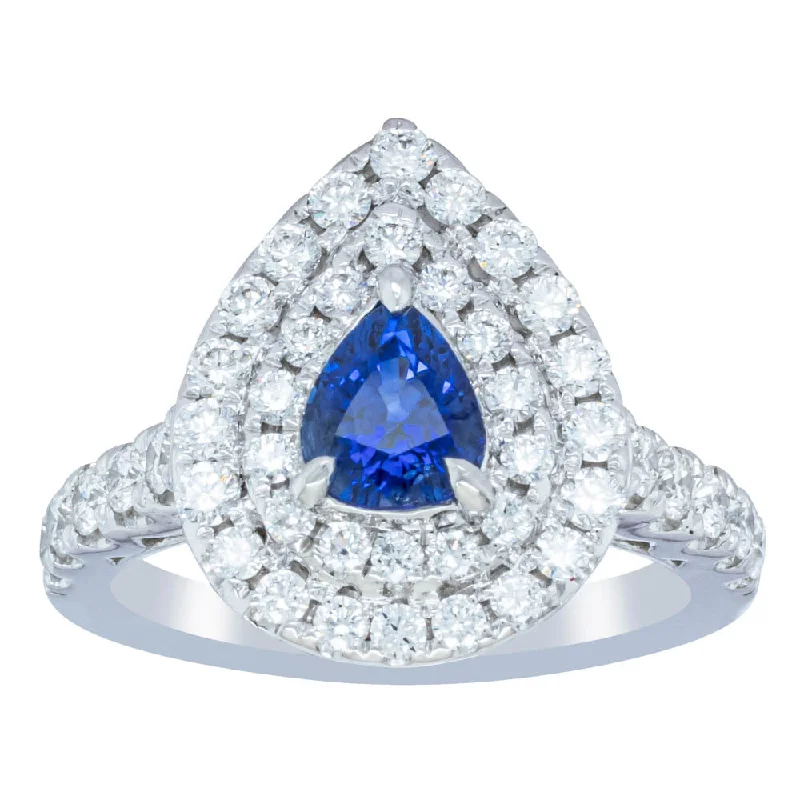 The Perfect Jewelry Piece At The Perfect Price 18ct White Gold Sapphire & Diamond Ring