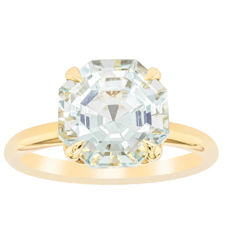 Best Jewelry Deals – Premium Quality At Exclusive Discounts 18ct Yellow Gold Aquamarine Octavia Ring