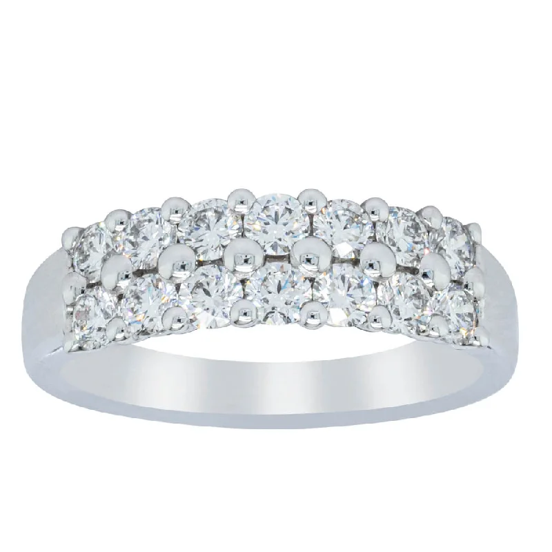 Discounted Luxury Jewelry – Shine Without The Splurge 18ct White Gold 1.00ct Diamond Apollo Ring