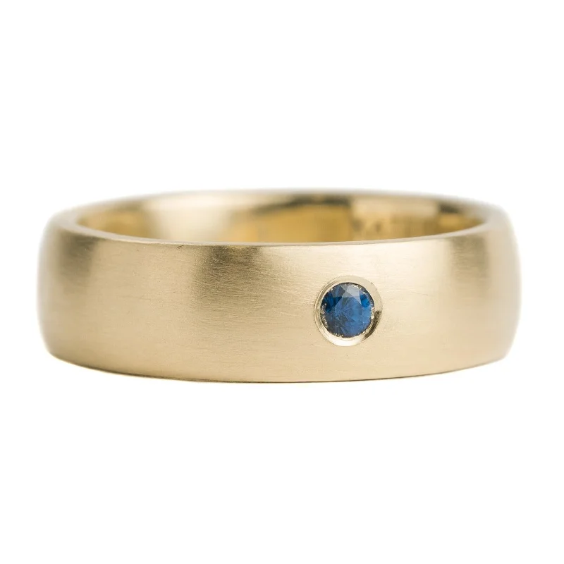 Shop High-Quality Jewelry At Jaw-Dropping Discounts 18ky Gold 6 mm Sapphire Band