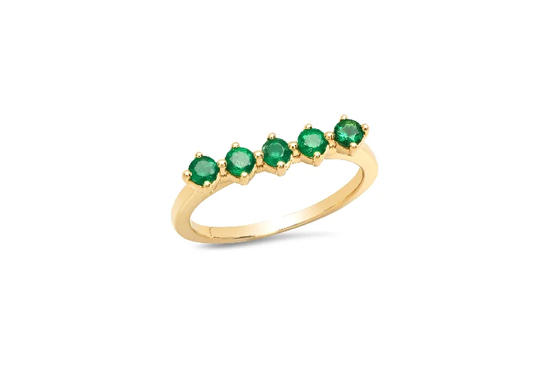 Dainty Floral Jewelry For Feminine Elegance 5 Emerald Punch Ring