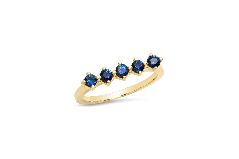 Luxury Jewelry Now At Special Promotional Rates 5 Sapphire Punch Ring