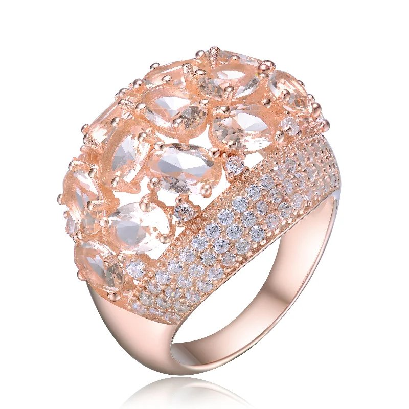 Personalized Engraved Jewelry For Meaningful Gifts Louise Morganite Cocktail Ring