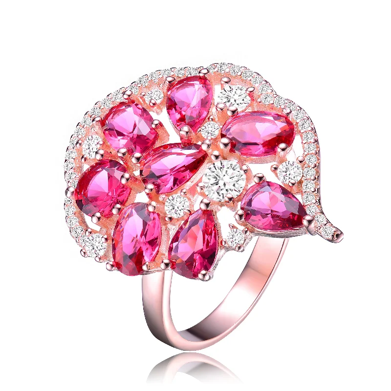 Luxury Handcrafted Jewelry For Elegant Looks Isabelle Palette Loop Pink Cocktail Ring