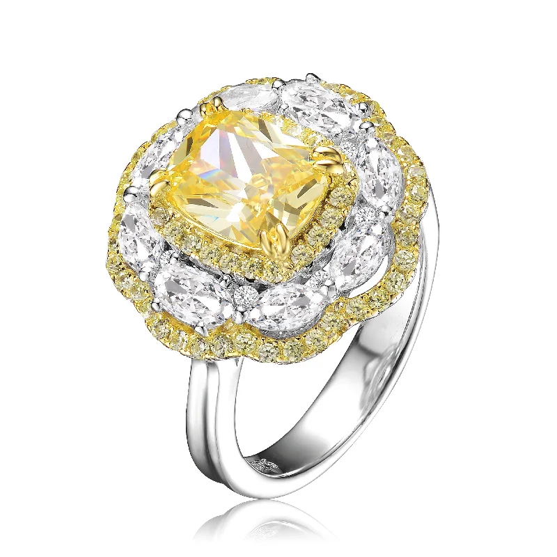 High-End Jewelry, Now More Affordable Than Ever Noémie Yellow Triple Halo Limited Edition Ring High-End Jewelry, Now More Affordable Than Ever Noémie Yellow Triple Halo Limited Edition Ring