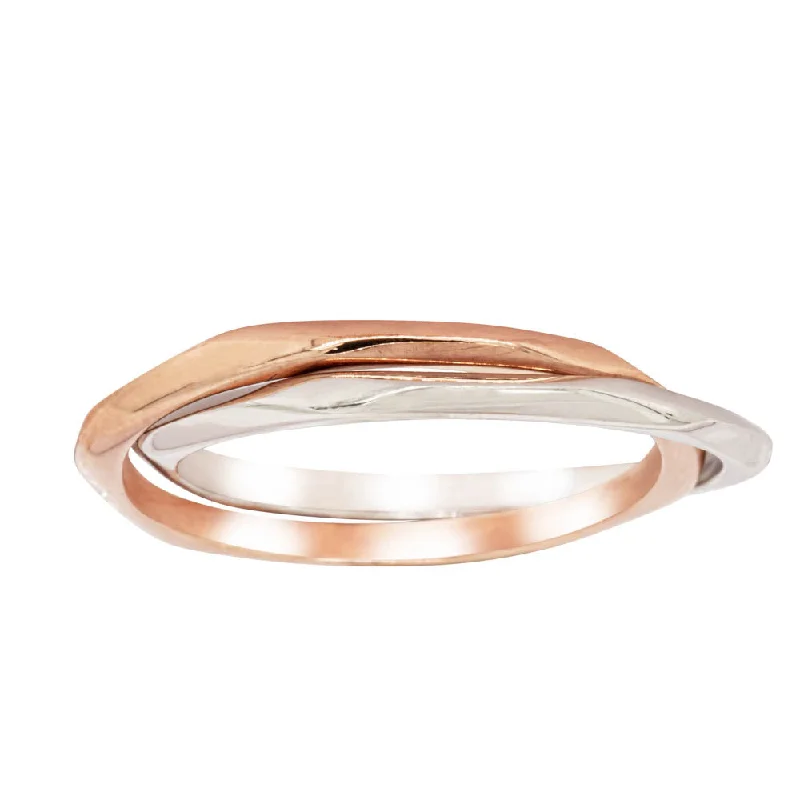 Trending Jewelry Styles Now At Limited-Time Discounts 9ct Rose Gold & Sterling Silver Entwined Ring