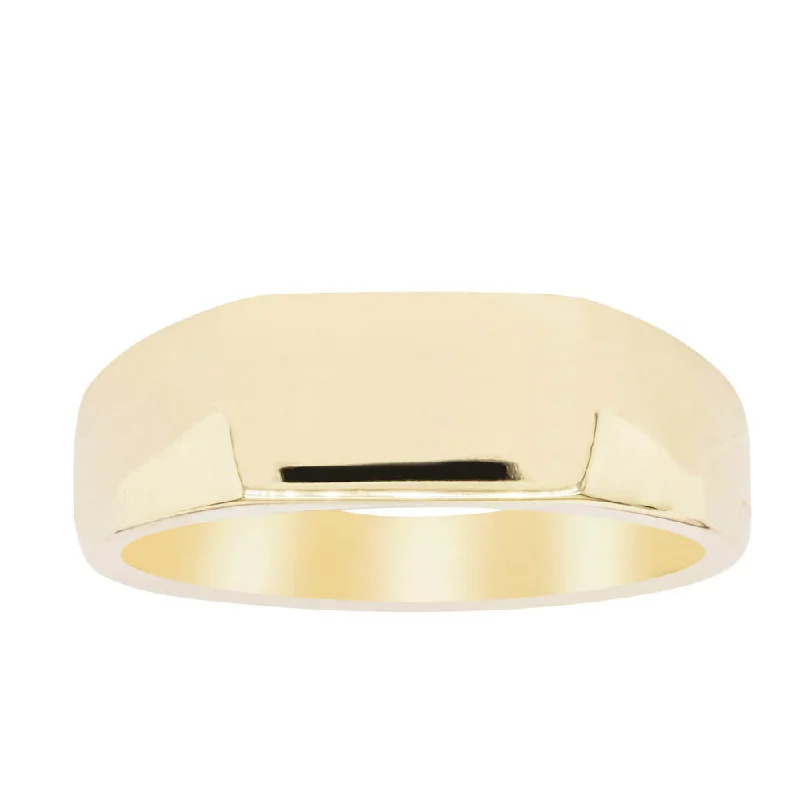 Grab Your Favorite Jewelry At The Lowest Prices 9ct Yellow Gold Rectangular Signet Ring