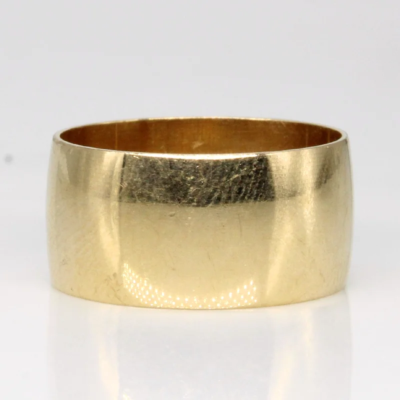 Affordable Luxury Jewelry For Every Occasion Hallmarked 9k Yellow Gold Cigar Band | SZ 8.5 |