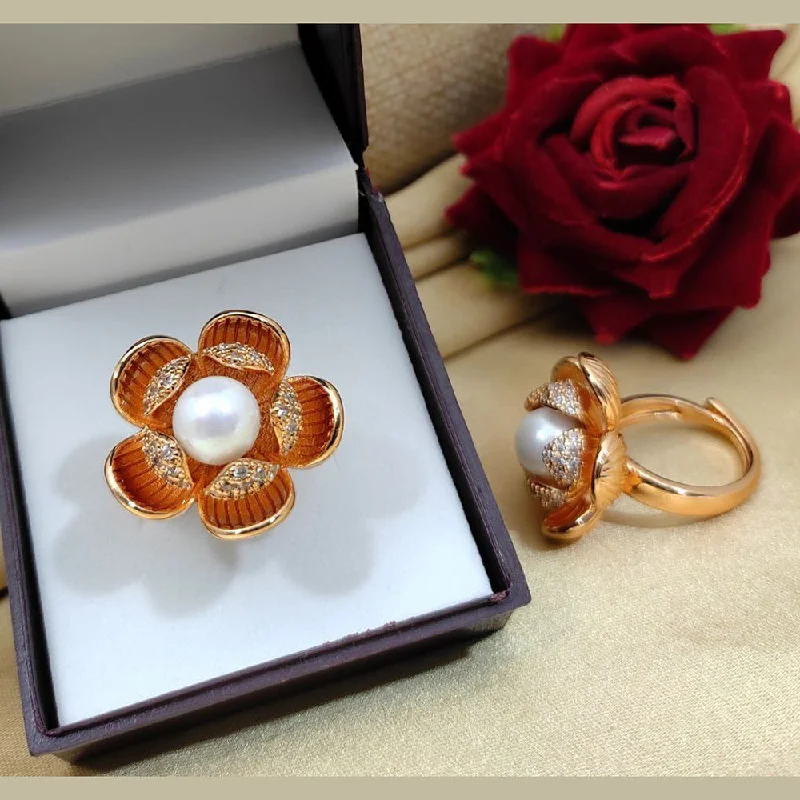 Limited-Stock Jewelry Sale – Once It's Gone, It's Gone Aamrapali Austrian Stone & Pearl Adjustable Ring (1 Piece Only) Limited-Stock Jewelry Sale – Once It's Gone, It's Gone Aamrapali Austrian Stone & Pearl Adjustable Ring (1 Piece Only)