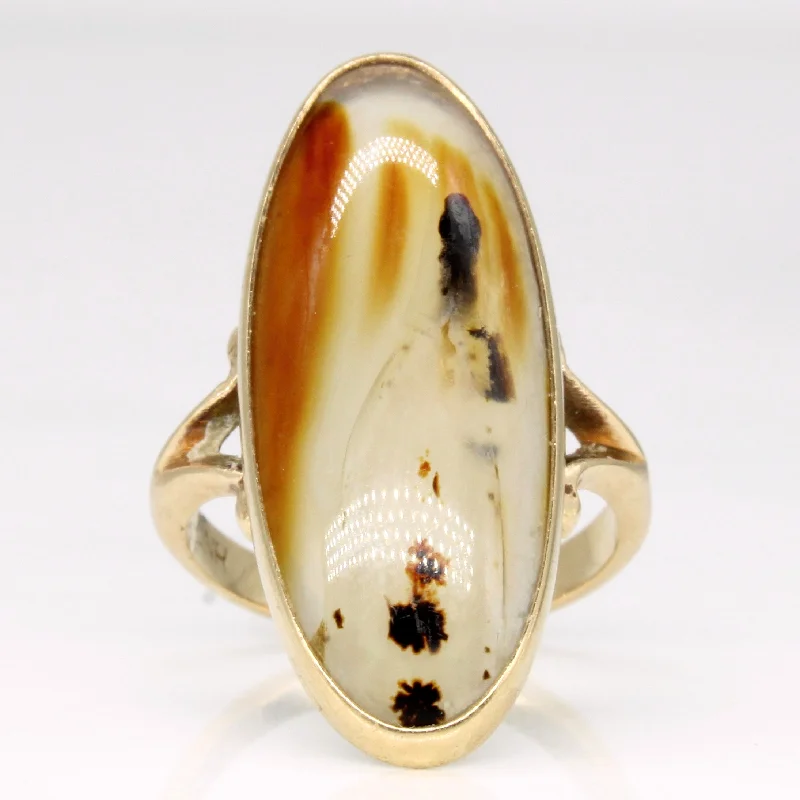 Shop Dazzling Jewelry With Special Promotional Discounts 10k Yellow Gold Agate Cocktail Ring | 7.50ct | SZ 4 |