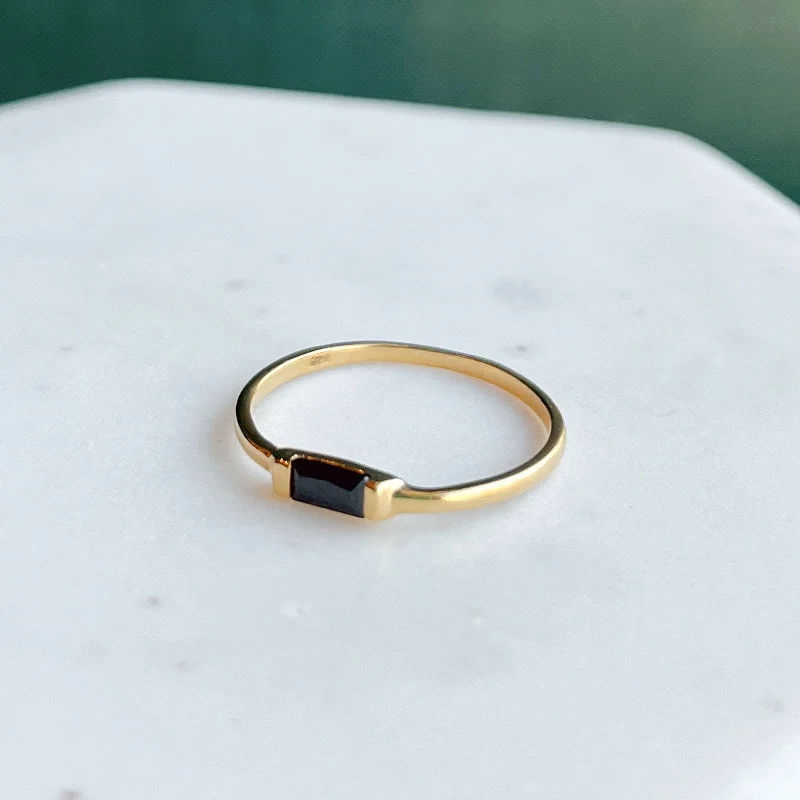 Jewelry Sale Alert – Shop Timeless Elegance Today Sideways Mini Baguette Ring: Black Spinel Jewelry Sale Alert – Shop Timeless Elegance Today Sideways Mini Baguette Ring: Black Spinel