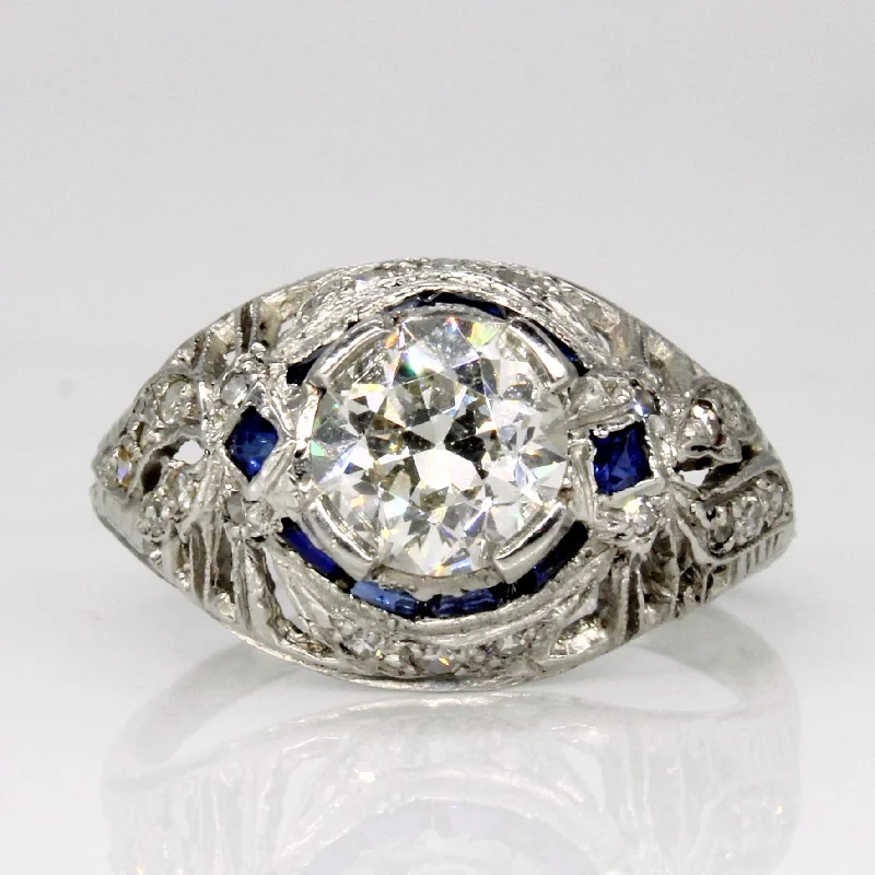 Best Jewelry Sale Prices – Limited-Time Offer Art Deco Diamond & Sapphire Ring | 1.33ctw, 0.20ctw | SZ 6.25 |