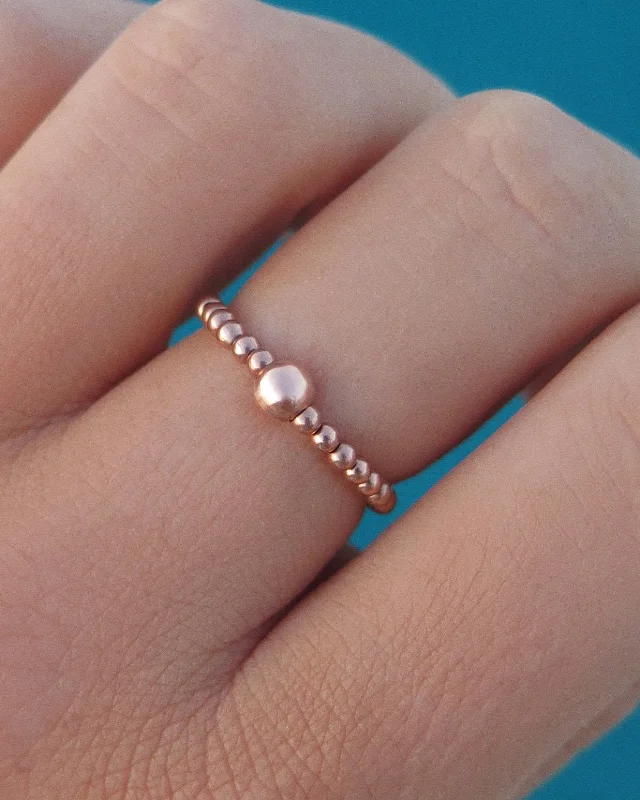 Your Dream Jewelry At Dream Prices Beaded Ring  - 14k Rose Gold Fill