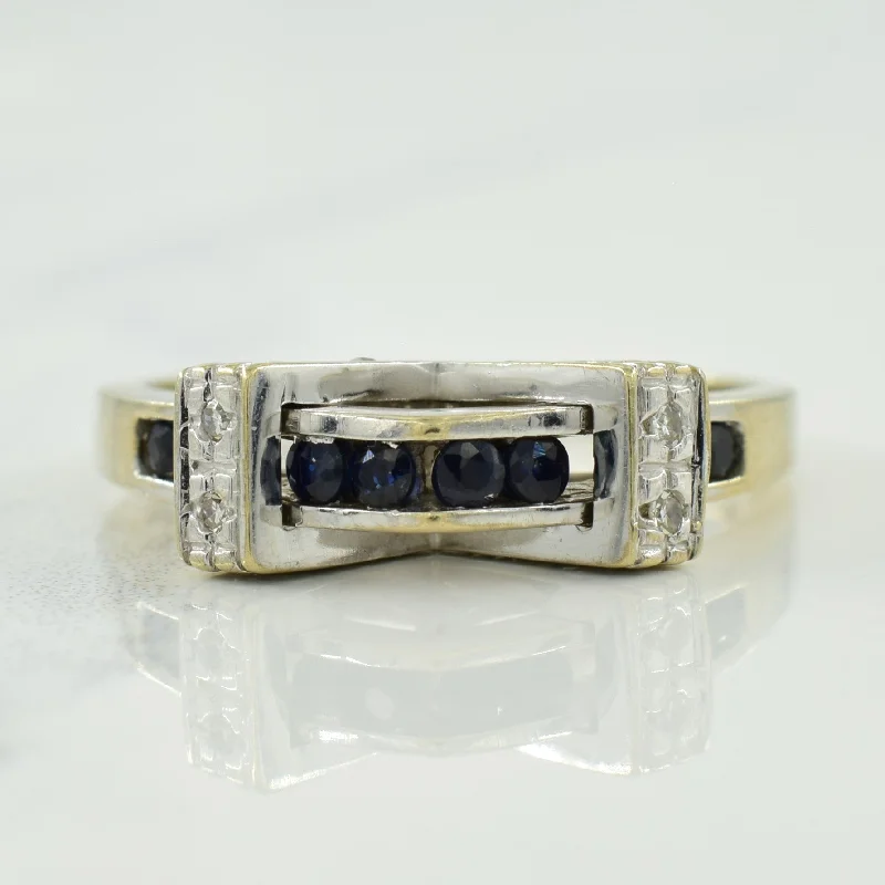 Flash Sale On Elegant Jewelry – Don't Miss Out Blue Sapphire & Diamond Ring | 0.48ctw, 0.09ctw | SZ 6.5 |