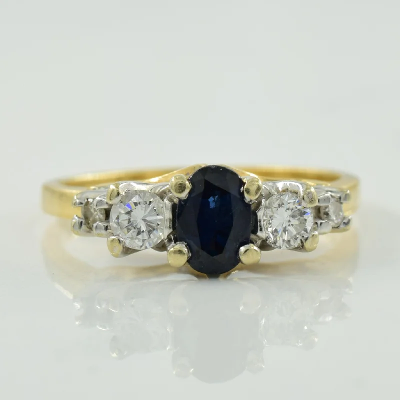 Best Jewelry Deals – Premium Quality At Exclusive Discounts Blue Sapphire & Diamond Ring | 0.50ct, 0.30ctw | SZ 7 |