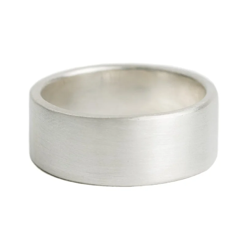 Flash Sale On Elegant Jewelry – Don't Miss Out Brushed Silver Medium Weight Straight Wall Band