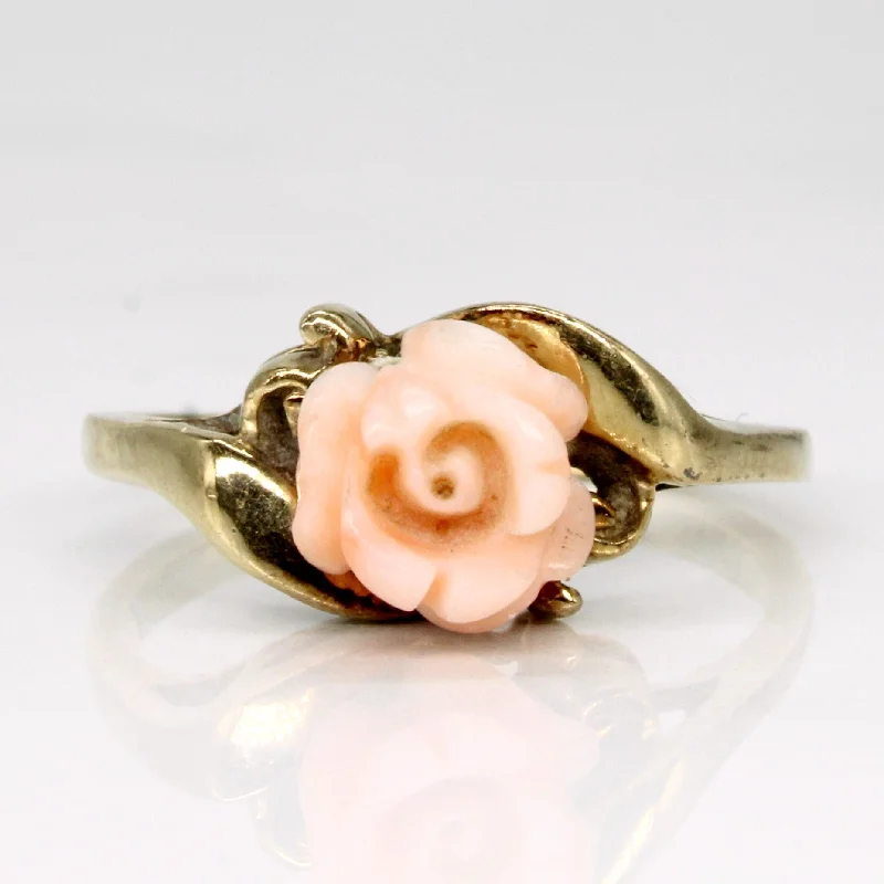 Timeless Elegance, Temporary Discounts – Act Fast Carved Coral Rose Ring | 1.50ct | SZ 6 |