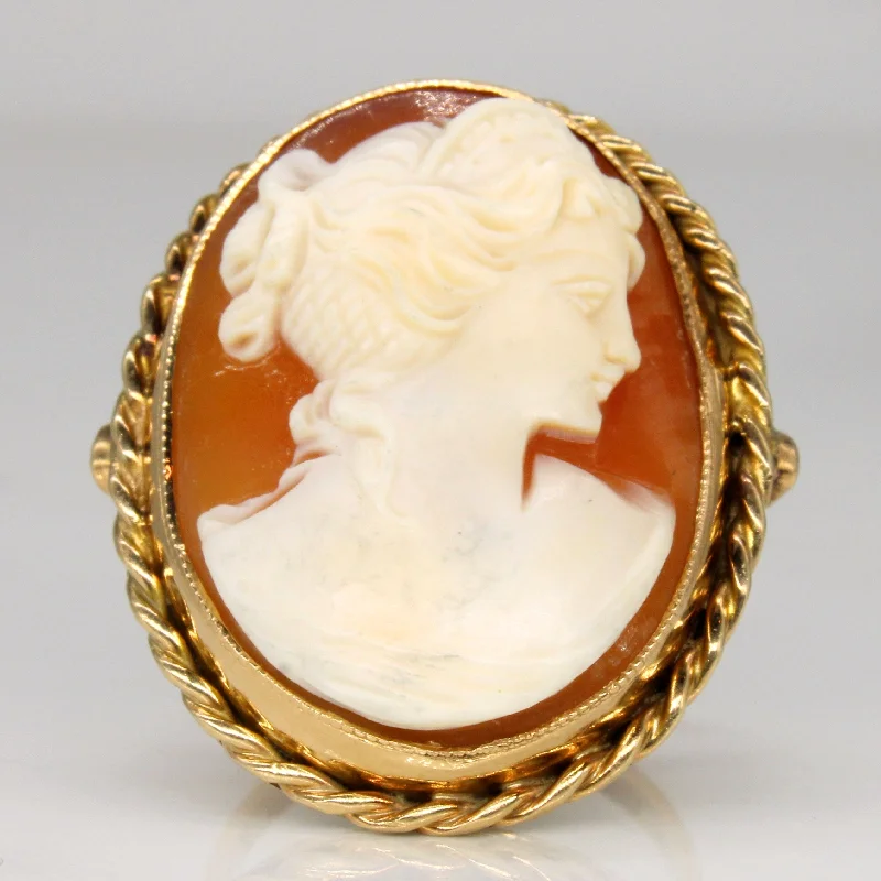 Luxury Jewelry Sale – Elegant Styles At Unbeatable Prices Carved Shell Cameo Cocktail Ring | 15.00ct | SZ 6.5 |